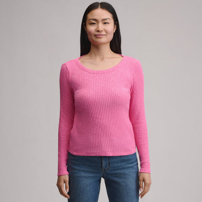 Eddie Bauer Women's Long-Sleeve Hacci Ribbed Top alternate view 4