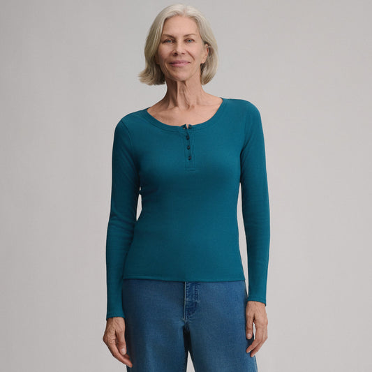 Eddie Bauer Women's Softline Rib Long-Sleeve Henley product image