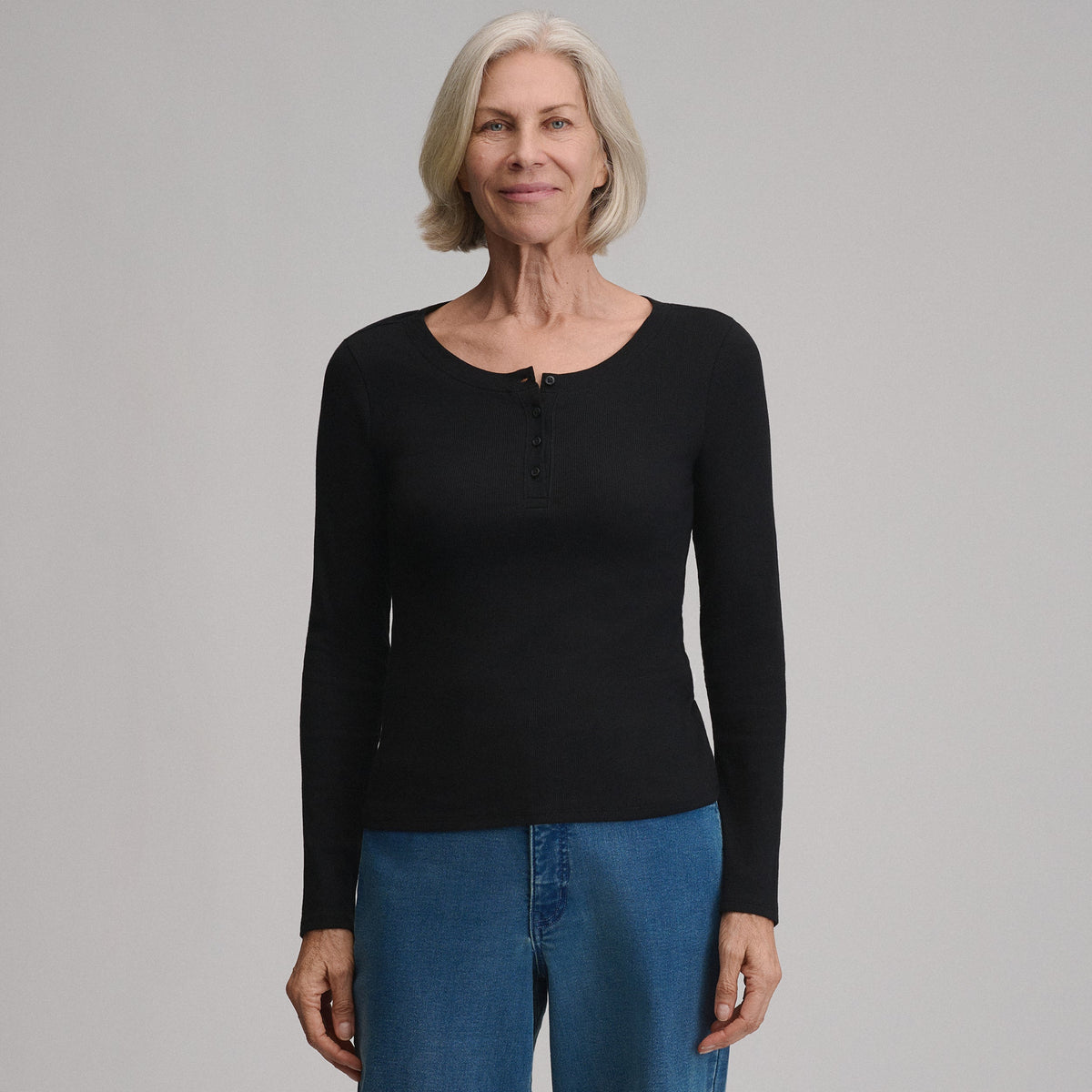 Eddie Bauer Women's Softline Rib Long-Sleeve Henley alternate view 4