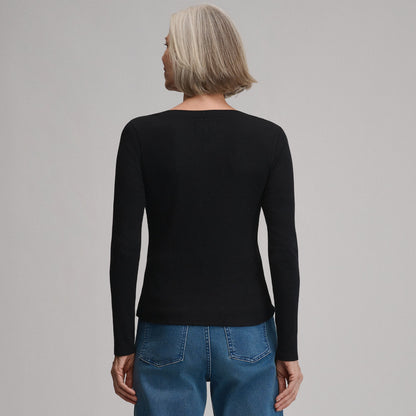 Eddie Bauer Women's Softline Rib Long-Sleeve Henley alternate view 5