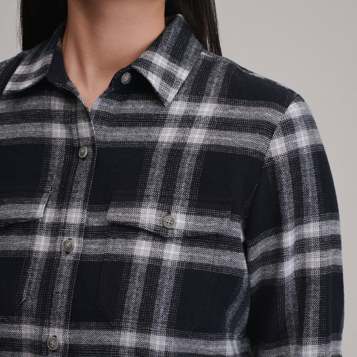 Eddie Bauer Women's Long-Sleeve Heritage Soft Classic Flannel Shirt alternate view 2