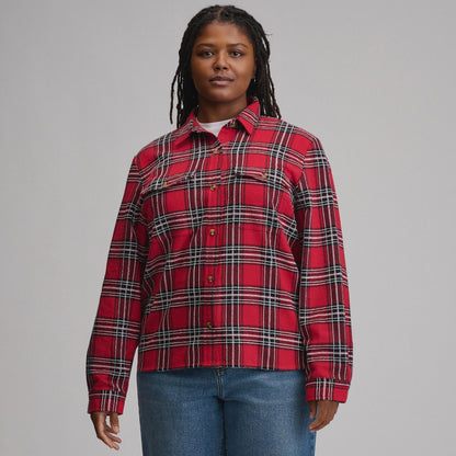 Eddie Bauer Women's Long-Sleeve Heritage Soft Classic Novelty Flannel Shirt alternate view 4