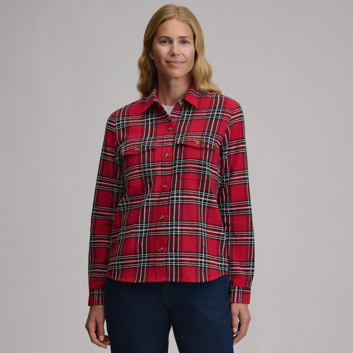 Eddie Bauer Women's Long-Sleeve Heritage Soft Classic Novelty Flannel Shirt product image