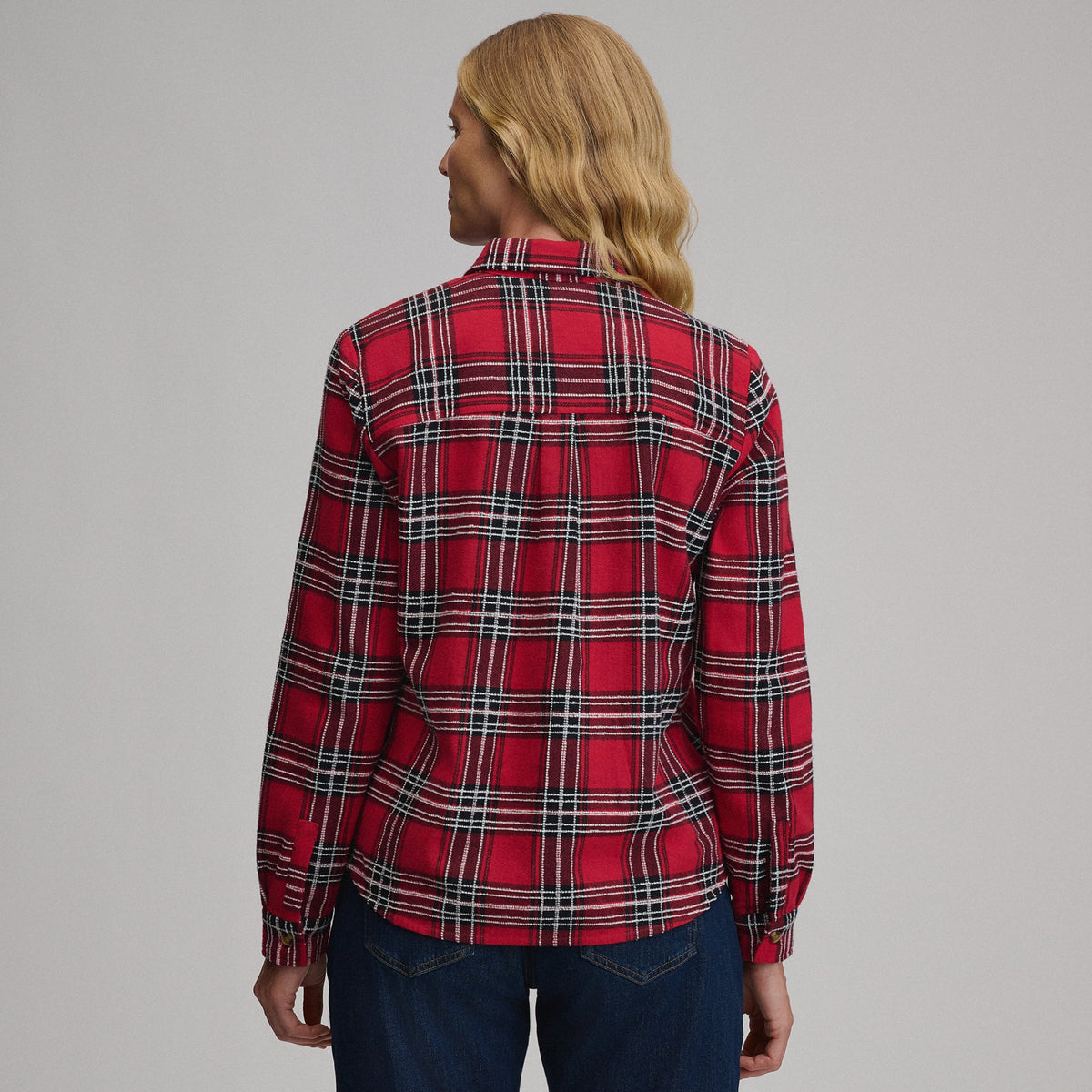 Eddie Bauer Women's Long-Sleeve Heritage Soft Classic Novelty Flannel Shirt alternate view 1