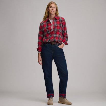 Eddie Bauer Women's Long-Sleeve Heritage Soft Classic Novelty Flannel Shirt alternate view 3