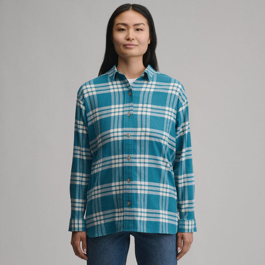 Eddie Bauer Women's Field Flex Boyfriend Flannel Shirt product image