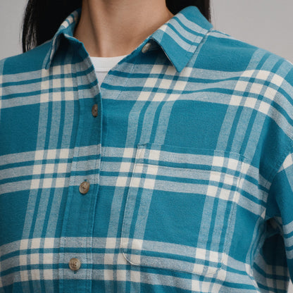 Eddie Bauer Women's Field Flex Boyfriend Flannel Shirt alternate view 2