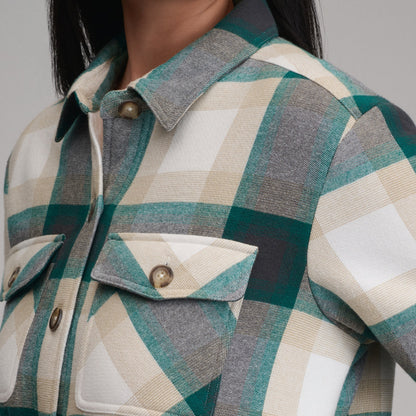 Eddie Bauer Women's Heritage Faux Sherpa Bonded Shirt Jacket alternate view 2