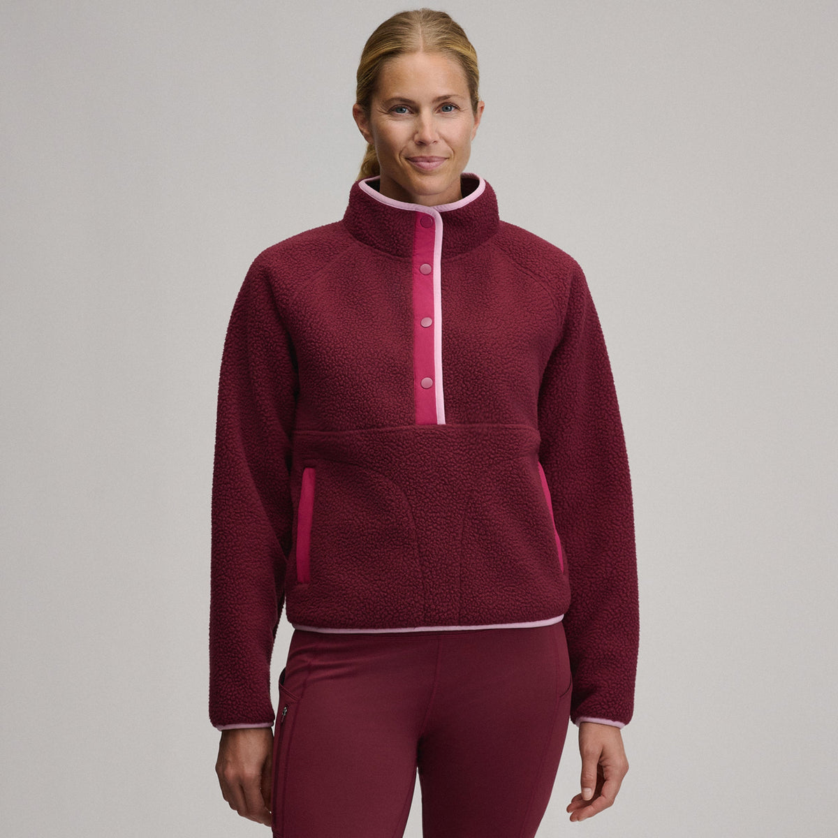 Eddie Bauer Women's Plush Fleece Snap-Mock Pullover alternate view 4