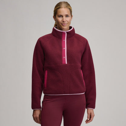 Eddie Bauer Women's Plush Fleece Snap-Mock Pullover alternate view 4