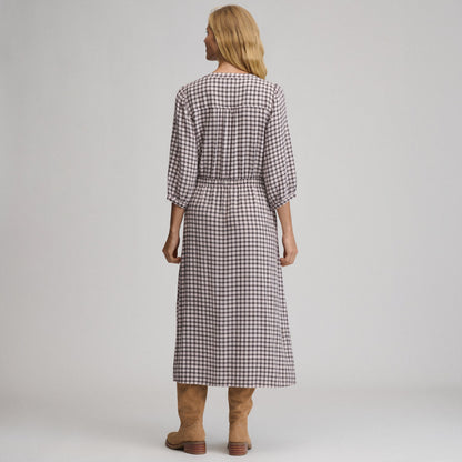 Eddie Bauer Women's Plaid Button Front Belted Midi Dress alternate view 1