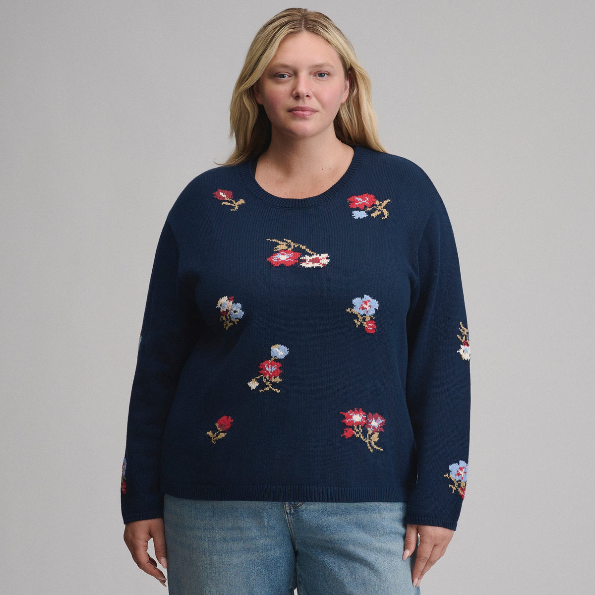 Eddie Bauer Women's Floral Crewneck Sweater product image