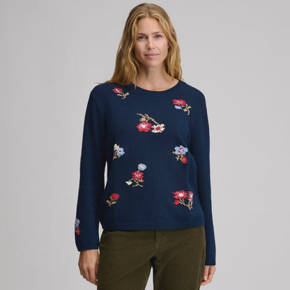 Eddie Bauer Women's Floral Crewneck Sweater alternate view 4
