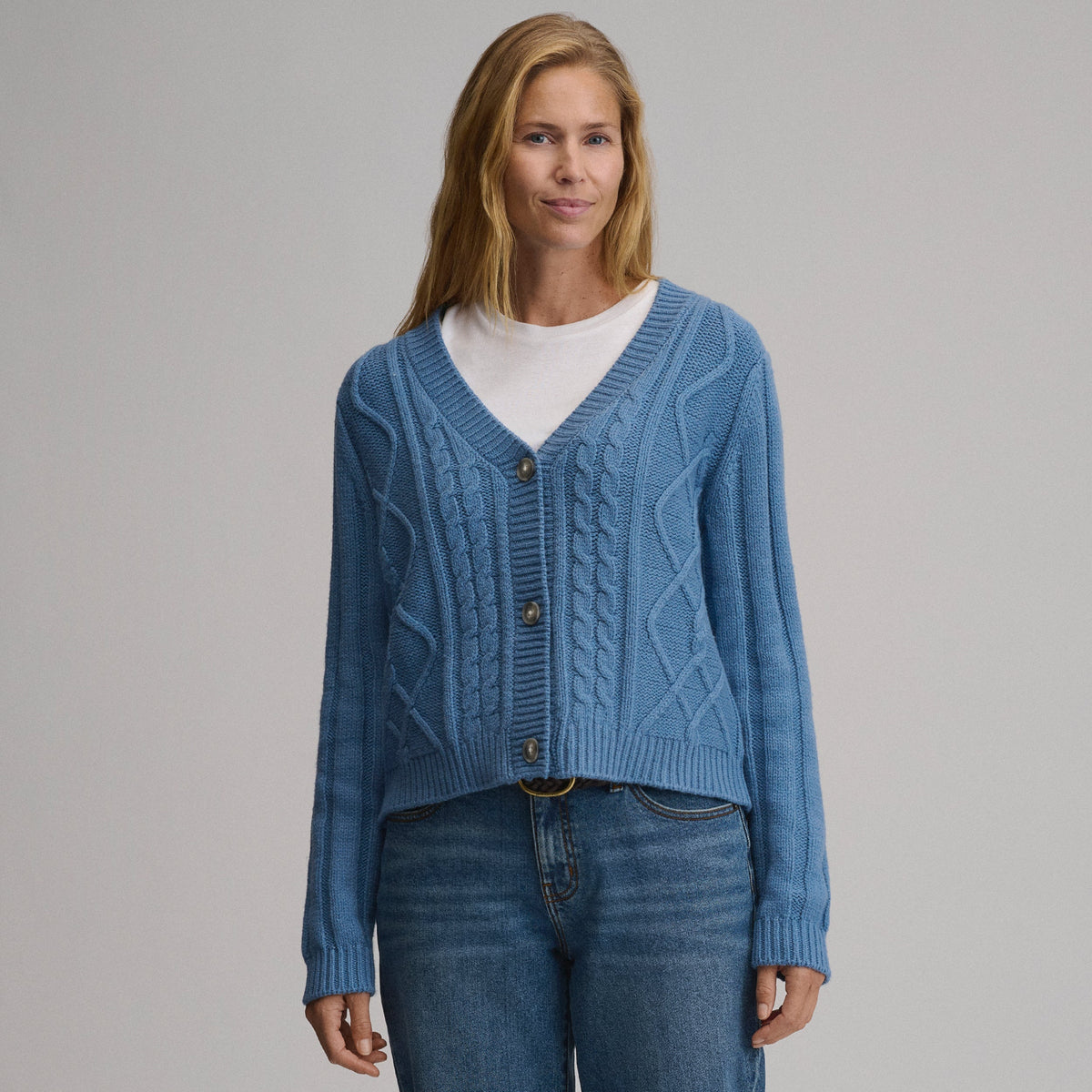 Eddie Bauer Women's Everloft Cable Cardigan Sweater alternate view 4