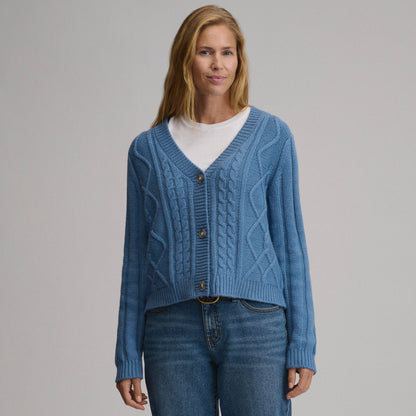 Eddie Bauer Women's Everloft Cable Cardigan Sweater alternate view 4