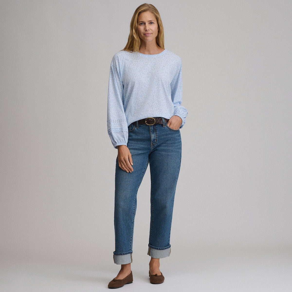 Eddie Bauer Women's Long-Sleeve Soft Relaxed Top alternate view 3