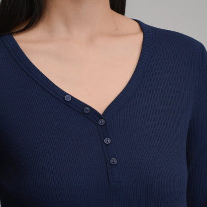 Eddie Bauer Women's Long-Sleeve Multi Button Henley alternate view 2