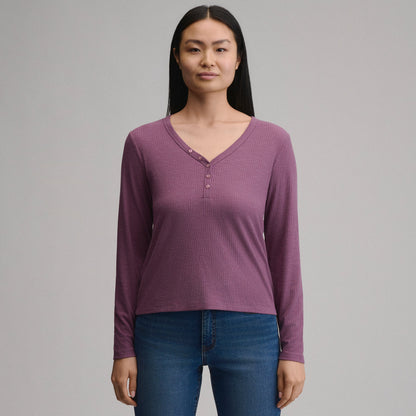 Eddie Bauer Women's Long-Sleeve Multi Button Henley alternate view 4