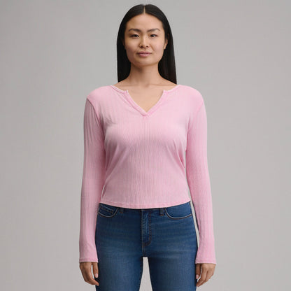 Eddie Bauer Women's Long-Sleeve Rib Y-Neck Henley product image