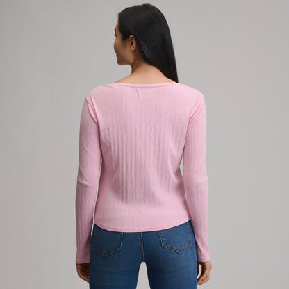Eddie Bauer Women's Long-Sleeve Rib Y-Neck Henley alternate view 1