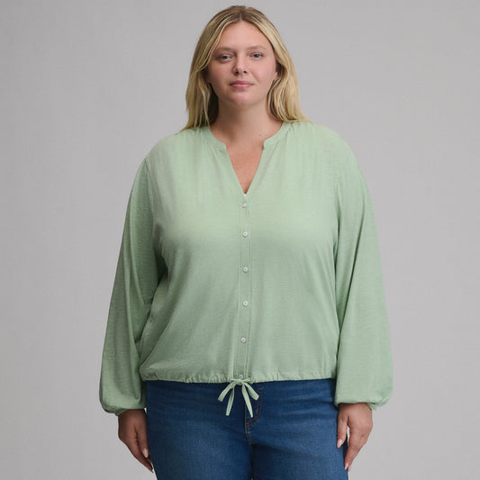 Eddie Bauer Women's Long-Sleeve Button Front Drawstring Hem Top product image