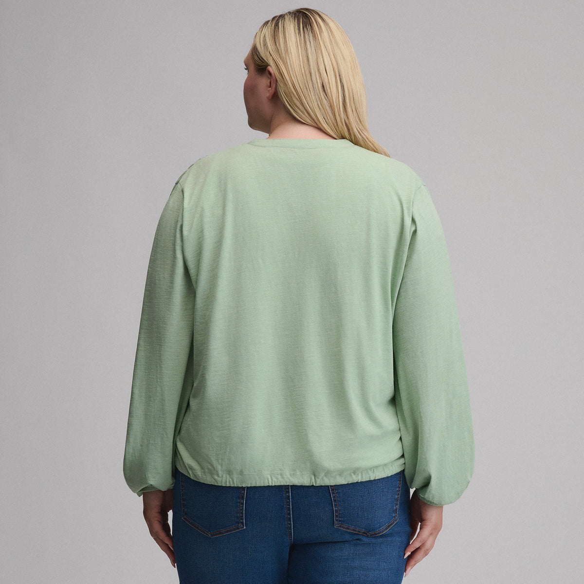Eddie Bauer Women's Long-Sleeve Button Front Drawstring Hem Top alternate view 1