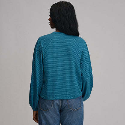 Eddie Bauer Women's Long-Sleeve Button Front Drawstring Hem Top alternate view 5