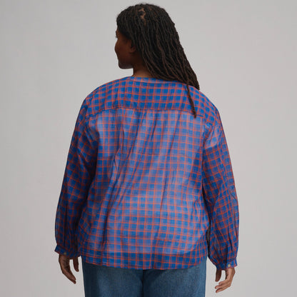 Eddie Bauer Women's Long-Sleeve Collarless Button-Down Shirt alternate view 4