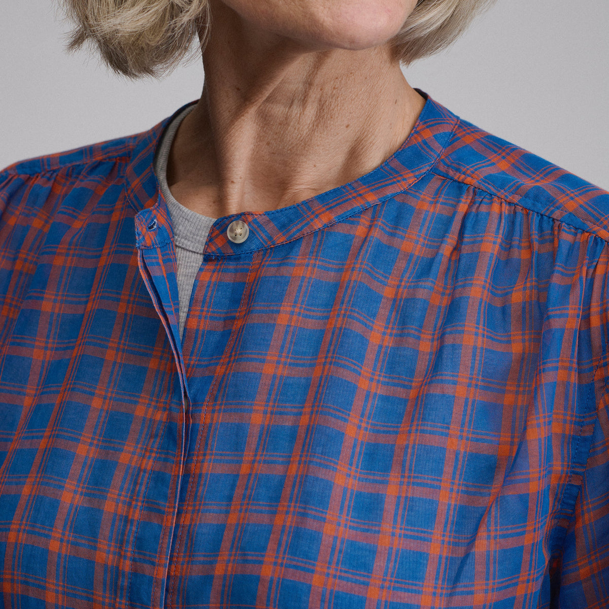 Eddie Bauer Women's Long-Sleeve Collarless Button-Down Shirt alternate view 2