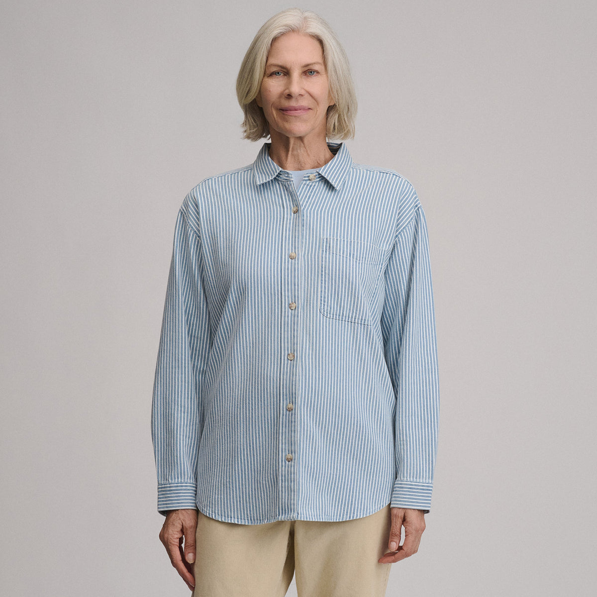 Eddie Bauer Women's Long-Sleeve Denim Boyfriend Overshirt product image
