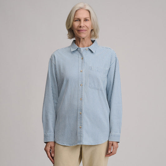 Eddie Bauer Women's Long-Sleeve Denim Boyfriend Overshirt product image