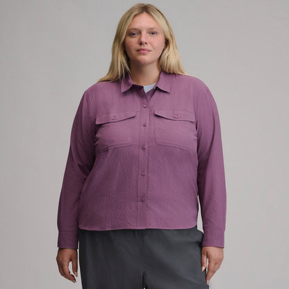 Eddie Bauer Women's Mountain 3.0 Long-Sleeve Shirt - Solid alternate view 3