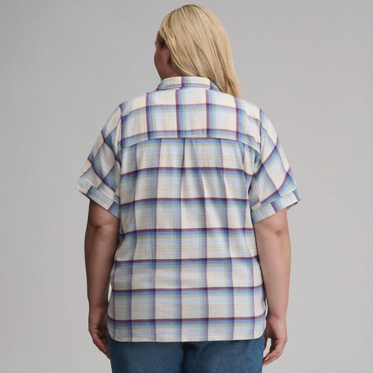 Eddie Bauer Women's W Field Flex Flannel Short-Sleeve Shirt alternate view 1