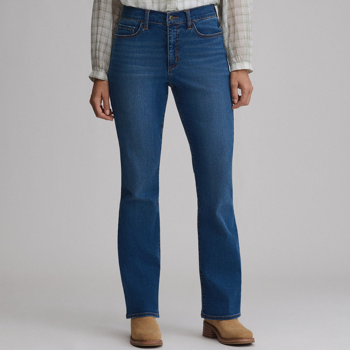 Eddie Bauer Women's Venture Stretch High-Rise Bootcut Jeans alternate view 4