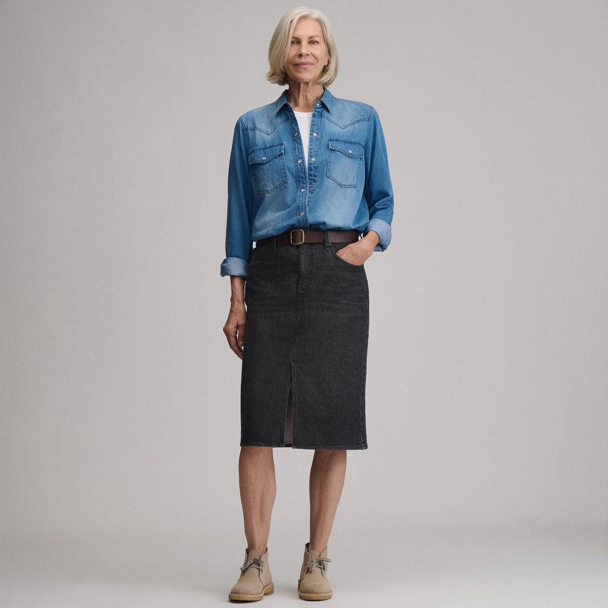 Eddie Bauer Women's Iconic Denim Skirt alternate view 3