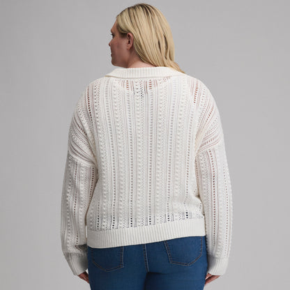Eddie Bauer Women's Long-Sleeve Slub Johnny Collar Sweater alternate view 1