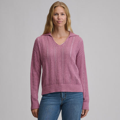 Eddie Bauer Women's Long-Sleeve Slub Johnny Collar Sweater alternate view 4