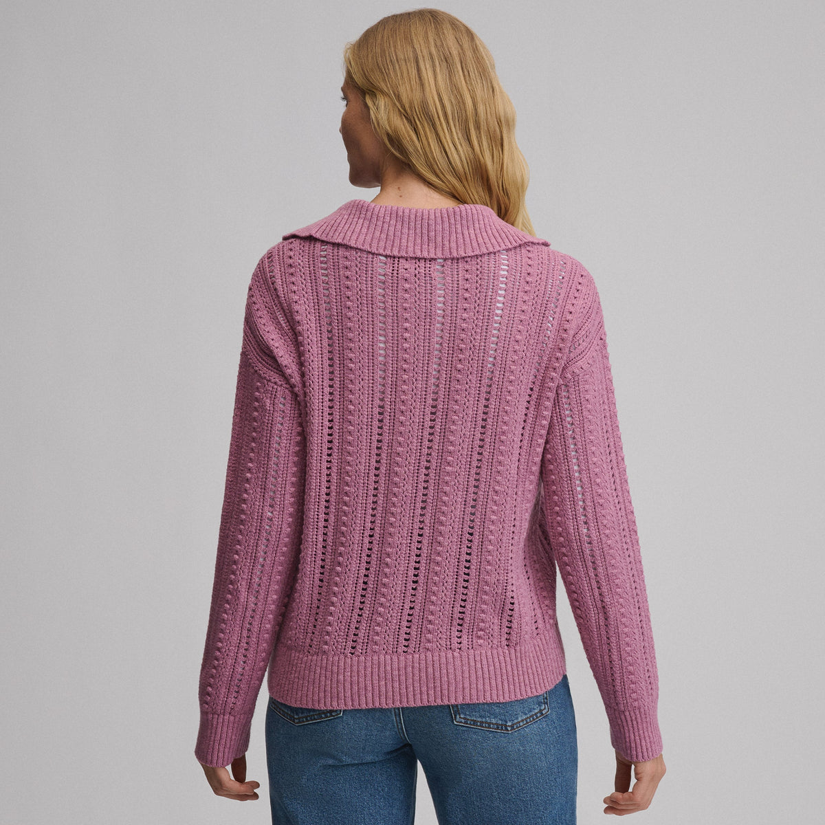 Eddie Bauer Women's Long-Sleeve Slub Johnny Collar Sweater alternate view 5