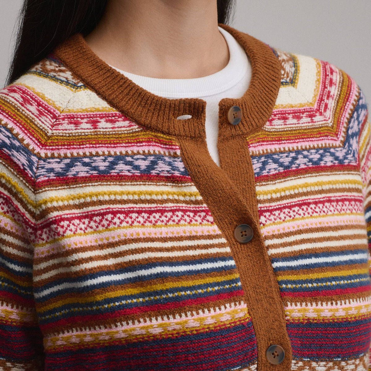 Eddie Bauer Women's Signature Cardigan Sweater - Stripe alternate view 2