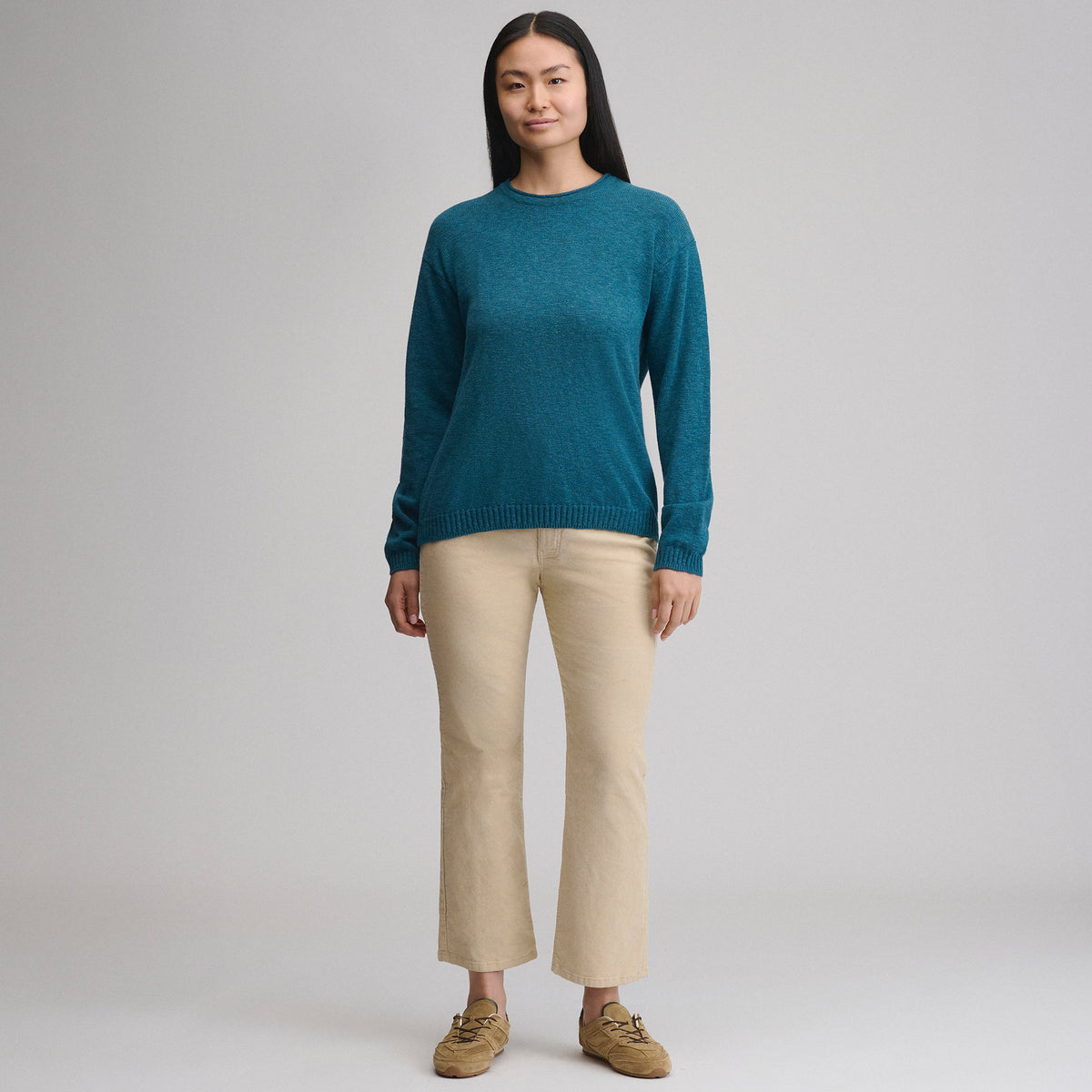 Eddie Bauer Women's Cotton Slub Crew Sweater alternate view 3
