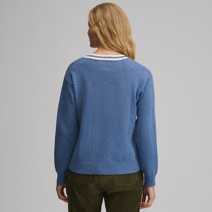 Eddie Bauer Women's Everyday V-Neck Sweater - Tipped Collar alternate view 1