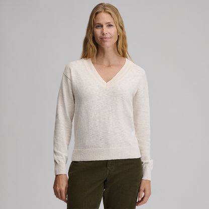 Eddie Bauer Women's Everyday V-Neck Sweater - Tipped Collar alternate view 4