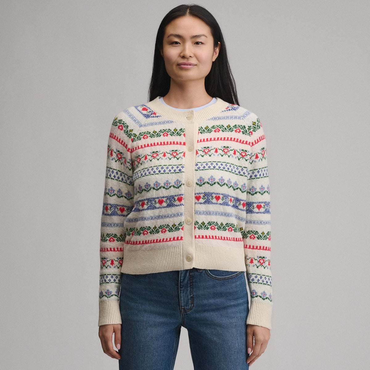 Eddie Bauer Women's Signature Cardigan Sweater - Novelty Stripe product image