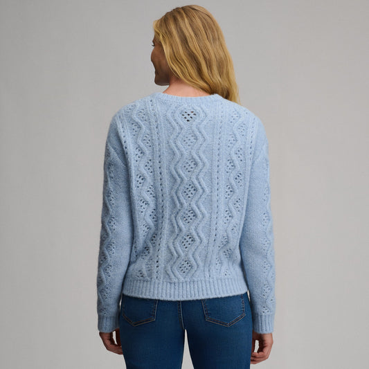Eddie Bauer Women's Open Stitch Cable Crew Sweater alternate view 1