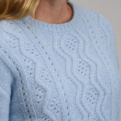 Eddie Bauer Women's Open Stitch Cable Crew Sweater alternate view 2