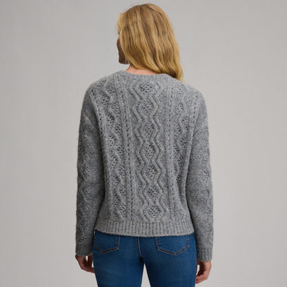 Eddie Bauer Women's Open Stitch Cable Crew Sweater alternate view 5