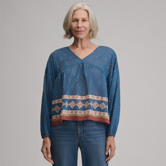 Eddie Bauer Women's Long-Sleeve V-Neck Relaxed Woven Popover product image