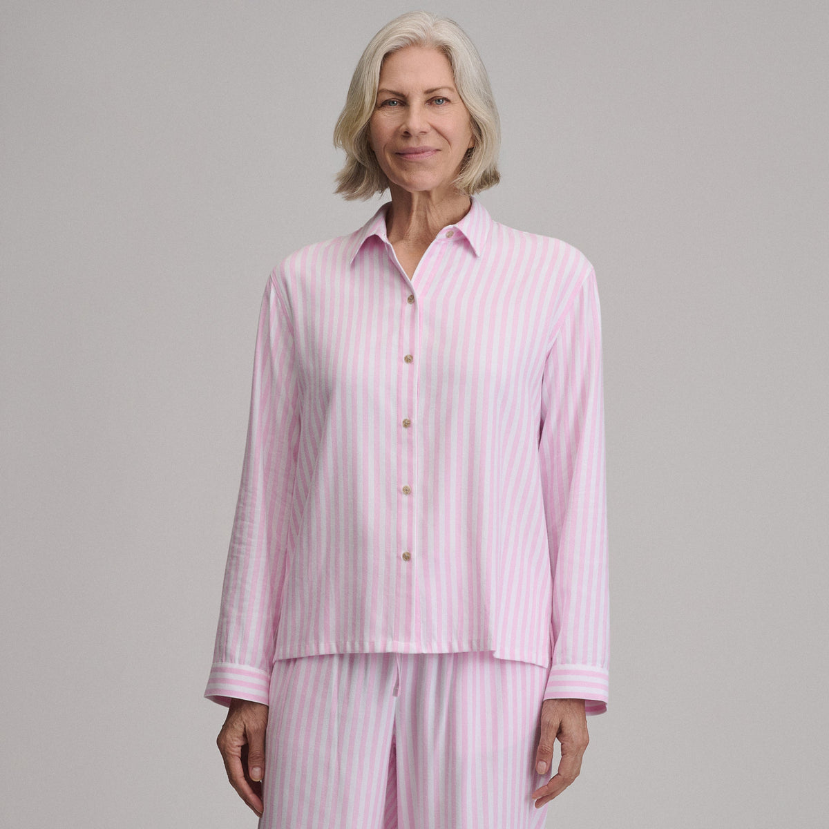 Eddie Bauer Women's Long-Sleeve Softened Sleep Shirt alternate view 3