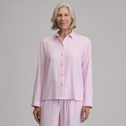 Eddie Bauer Women's Long-Sleeve Softened Sleep Shirt alternate view 3