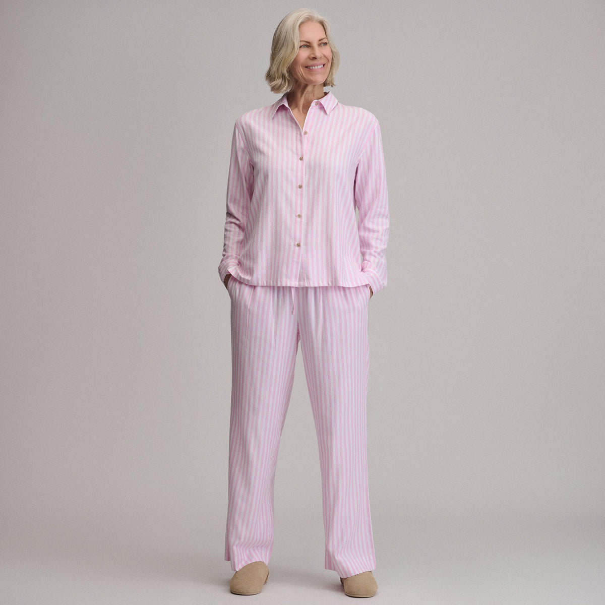 Eddie Bauer Women's Long-Sleeve Softened Sleep Shirt alternate view 5